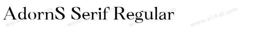 AdornS Serif Regular字体转换